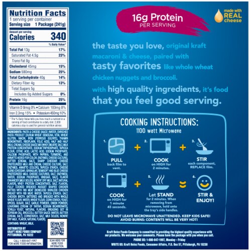 Kraft Unicorn Shapes Pasta Mac N Cheese Macaroni and Cheese Kids Frozen Meal Perspective: back