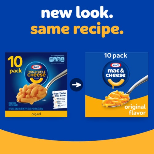 Kraft Mac & Cheese Macaroni and Cheese Dinner, pack, Boxes Perspective: back
