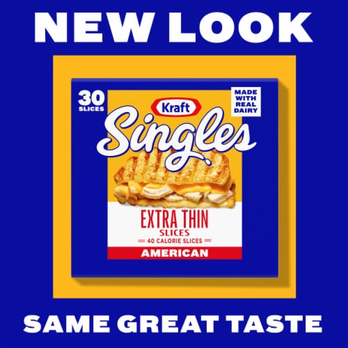 Kraft Singles Extra Thin Sliced American Cheese Perspective: back