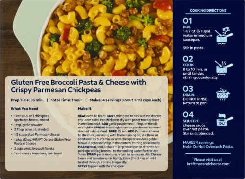 Kraft Deluxe Gluten Free Mac & Cheese Box Perspective: back