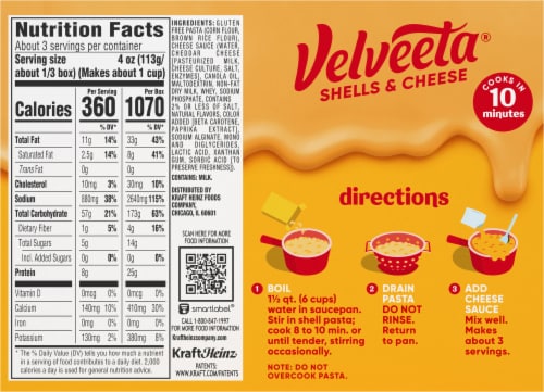 Velveeta® Gluten Free Shells & Cheese Perspective: back
