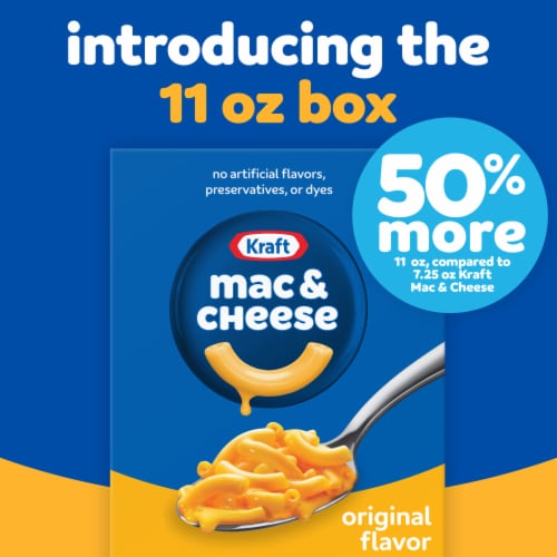 Kraft Original Mac & Cheese Macaroni and Cheese Dinner, Box Perspective: back