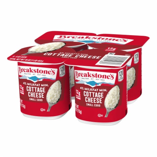Breakstone's Small Curd 4 % Milkfat Min Cottage Cheese Cups Perspective: back