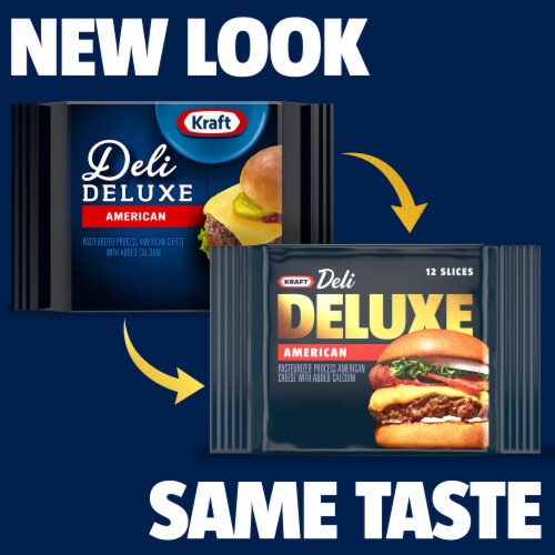 Kraft Deli Deluxe American Sliced Cheese Perspective: back
