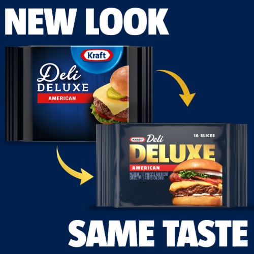 Kraft Deli Deluxe American Sliced Cheese Perspective: back