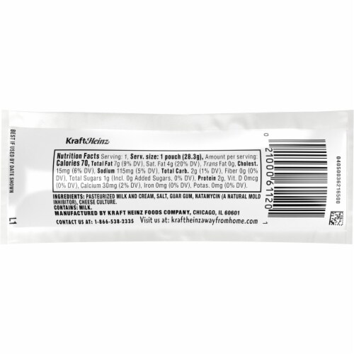 Philadelphia Original Cream Cheese Spread, Pouch Perspective: back