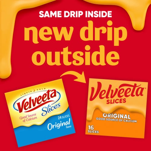 Velveeta Slices Original Flavored Cheese Perspective: back