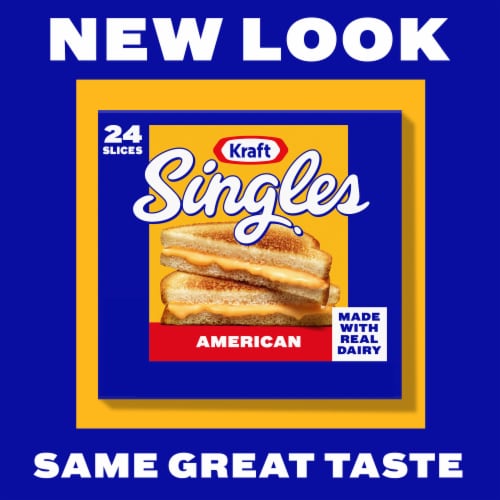 Kraft Singles American Sliced Cheese Perspective: back