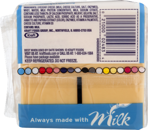 Kraft 2% Milk American Cheese Singles Perspective: back