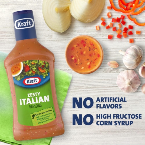 Kraft Zesty Italian Salad Dressing Perspective: back