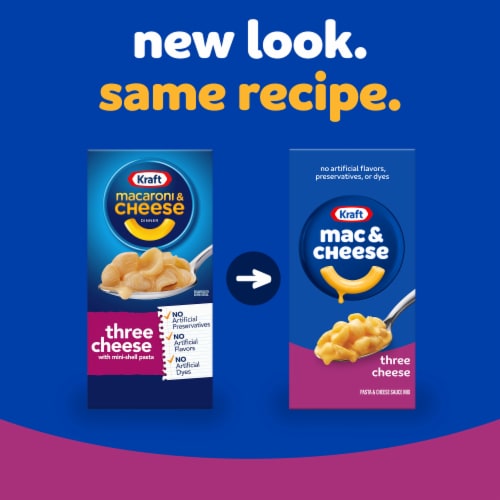 Kraft Three Cheese Mac N Cheese Macaroni and Cheese Dinner with Mini-Shell Pasta Perspective: back