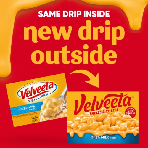 Velveeta Shells & Cheese Pasta with Cheese Sauce & 2% Milk Cheese Meal Perspective: back