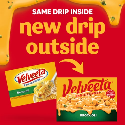 Velveeta Shells and Cheese Broccoli Macaroni and Cheese Dinner Perspective: back