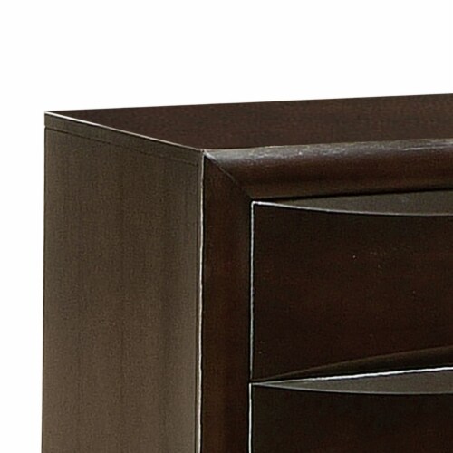 Coaster Phoenix Transitional 2-Drawer Wood Nightstand in Cappuccino Perspective: back