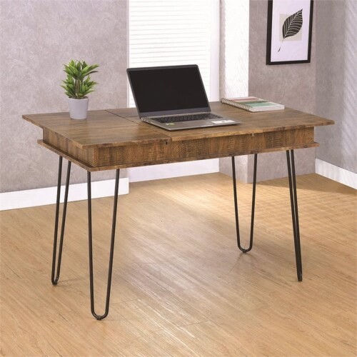 Desk with hidden shop storage