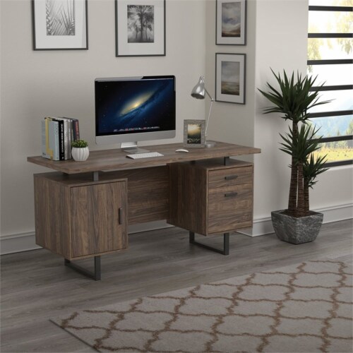 Floating on sale walnut desk