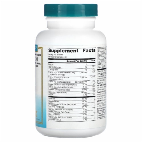 Source Naturals® Wellness Formula® Tablets Perspective: back