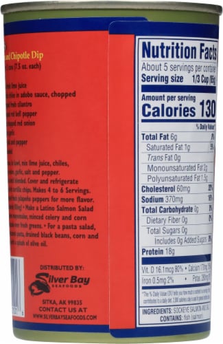 Deming's® Red Sockeye Wild Caught Alaskan Salmon Perspective: back