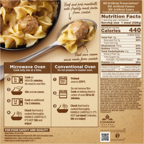 Marie Callender's® Savory Swedish Meatballs Bowl Frozen Meal Perspective: back
