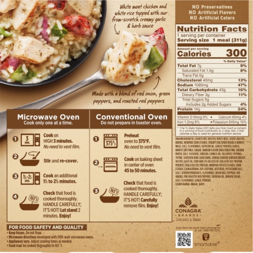 Marie Callender's® Creamy Garlic & Herb Chicken & Rice Bowl Perspective: back