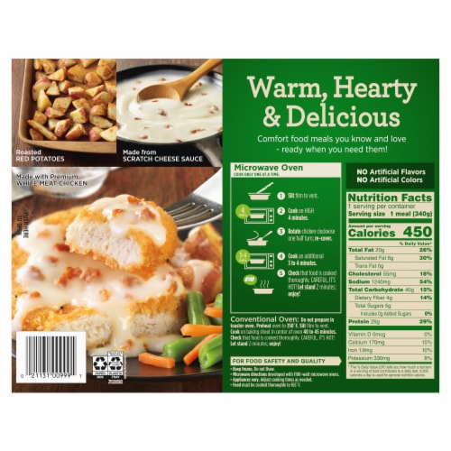 Marie Callender's Cheesy Bacon Chicken Frozen Meal Perspective: back