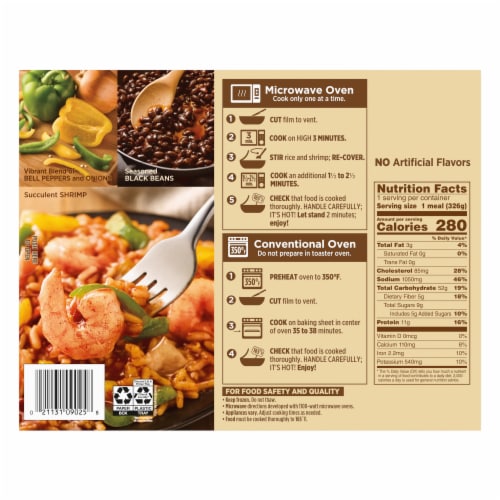 Marie Callender's® Shrimp Fajita Frozen Meal Perspective: back
