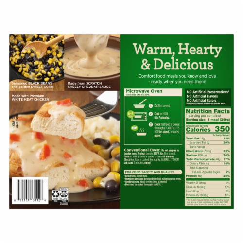 Marie Callender's Fiesta Queso Chicken Frozen Meal Perspective: back
