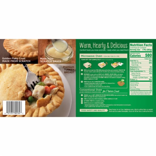 Marie Callender's Turkey Pot Pie Frozen Meal 4-Ct. Perspective: back