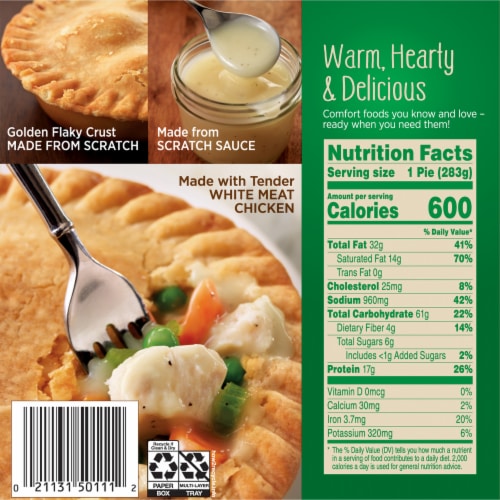 Marie Callender's Chicken Pot Pie Frozen Meal Perspective: back