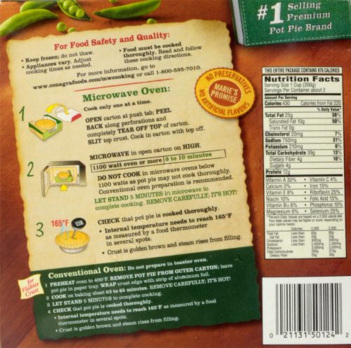 Marie Callender's® Chicken Pot Pie Perspective: back