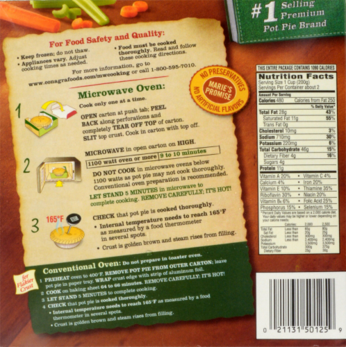 Marie Callender's® Frozen Turkey Pot Pie Perspective: back