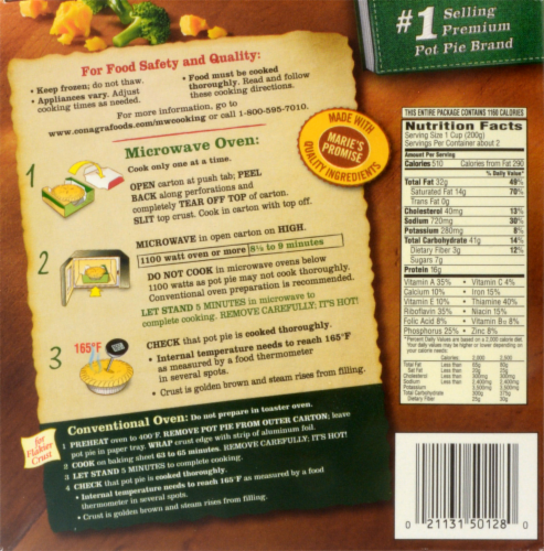 Marie Callender's® Cheesy Chicken & Bacon Pot Pie Perspective: back