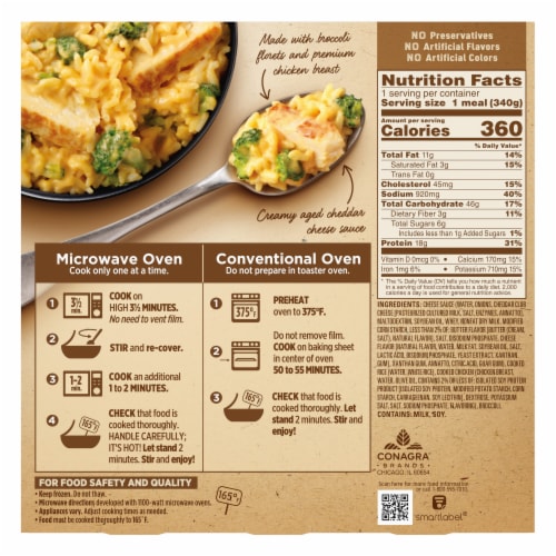 Marie Callender's Aged Cheddar Cheesy Chicken & Rice Bowl Frozen Meal Perspective: back