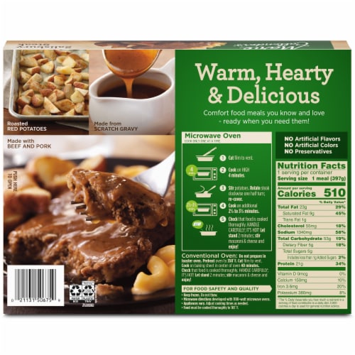 Marie Callender’S Salisbury Steak Frozen Meal Perspective: back