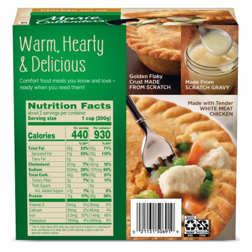 Marie Callender's Chicken Pot Pie Frozen Meal Perspective: back