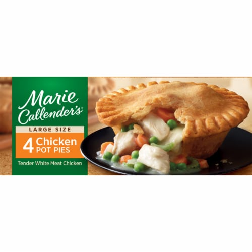 Marie Callender's 4 Chicken Pot Pies Frozen Meal Perspective: back