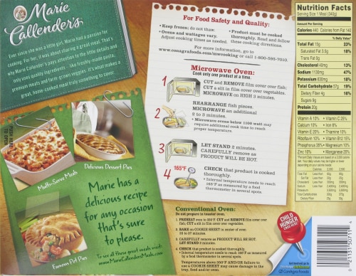 Marie Callender's® Golden Battered Fish Fillet Perspective: back