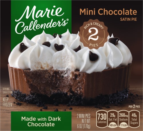 Marie Callender's Mini Chocolate Satin Pies Perspective: back