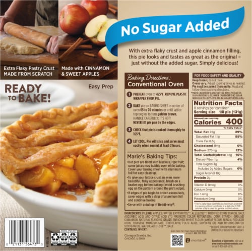 Marie Callender's® No Sugar Added Lattice Apple Pie Perspective: back