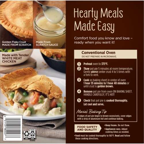 Marie Callender's Chicken Pot Pie Family Size Perspective: back