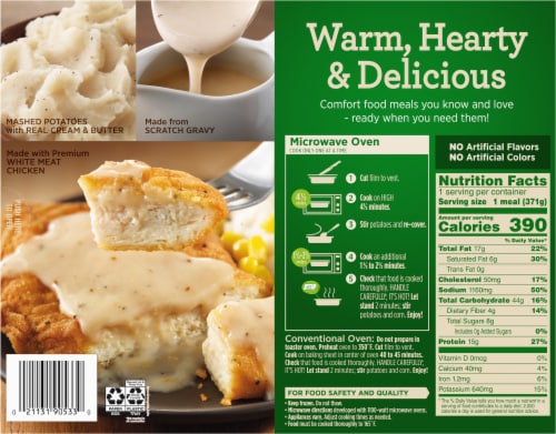 Marie Callender's® Country Fried Chicken & Gravy Frozen Meal Perspective: back