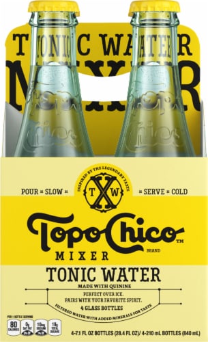 Topo Chico™ Mixer Tonic Water Glass Bottles Perspective: back