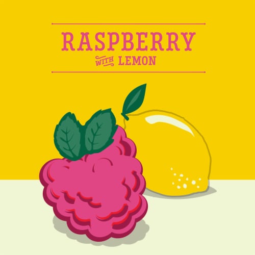 Topo Chico Sabores Raspberry with Lemon Sparkling Water Cans Perspective: back