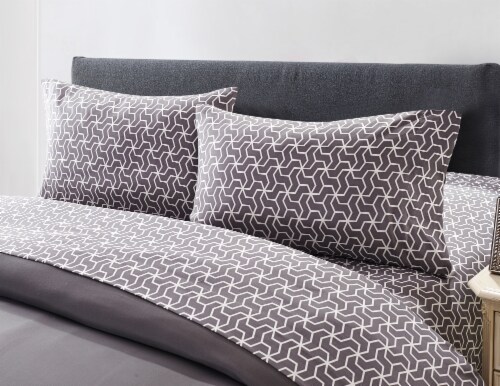 Harper Lane Charcoal/Rose Bed in a Bag Set - 9 Piece Perspective: back