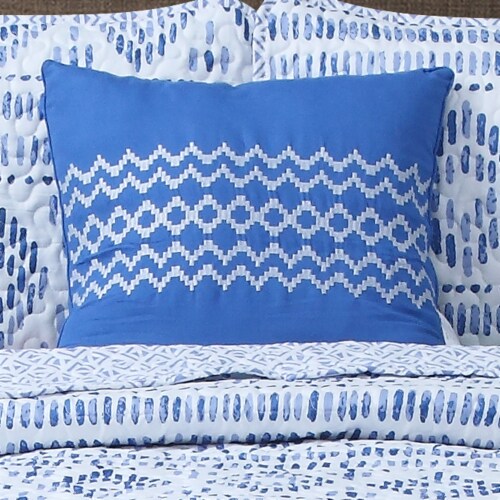 Harper Lane Austin Indigo Quilt Set Perspective: back