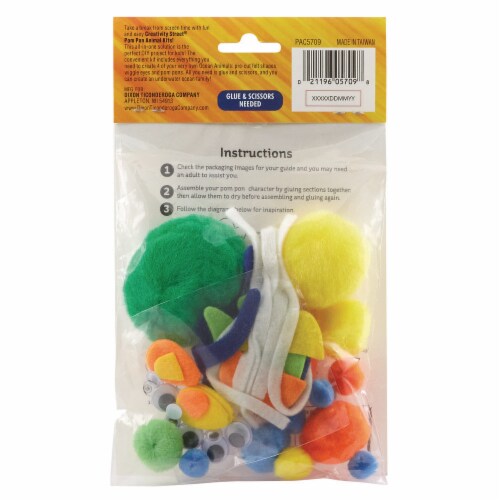 Creativity Street® Ocean Pom Pom Animal Kit Perspective: back