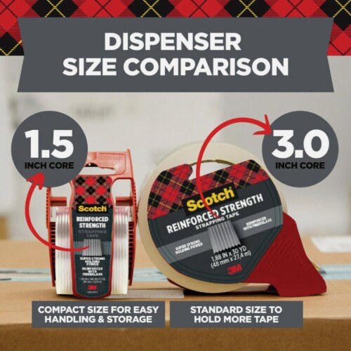 Scotch® Reinforced Strength Strapping Packaging Tape Perspective: back