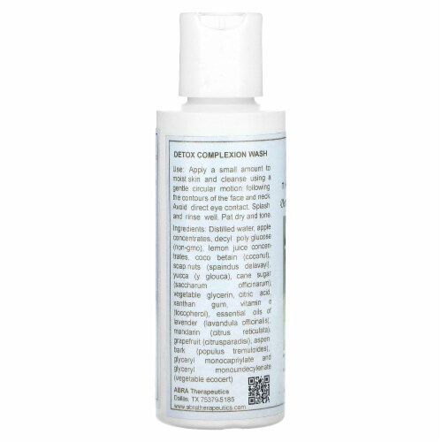 Abra Therapeutics Detox Complexion Wash Lavender & Grapefruit - 4 fl oz (120 ml) Perspective: back