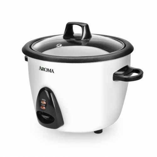 Aroma Electric Rice Cooker with Steam Tray Perspective: back