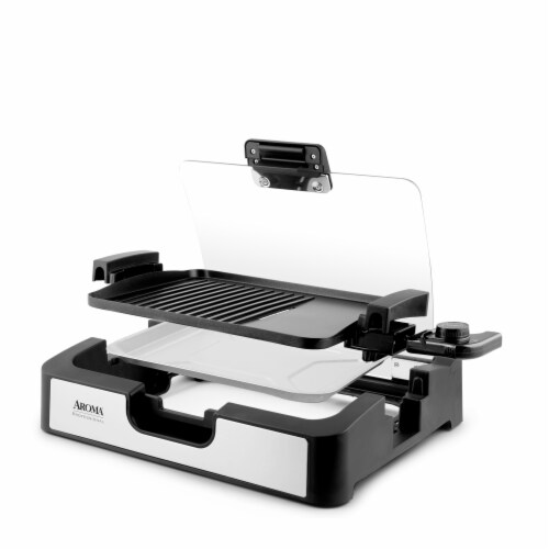 Aroma® Electric Indoor Grill & Griddle Perspective: back